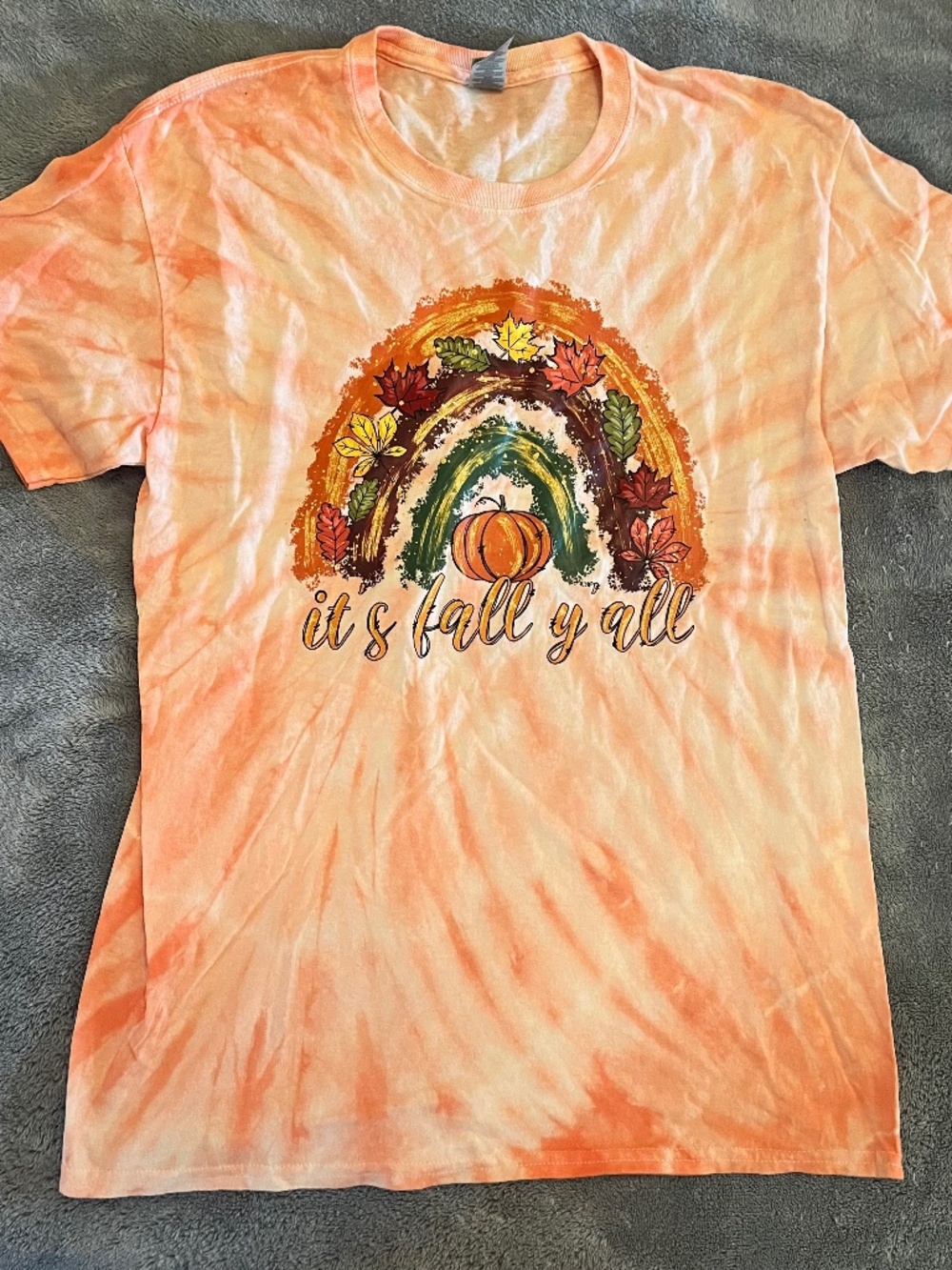 Orange fall large t shirt